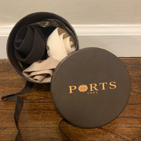 PORTS 1961 Set of 3 Felt Rose Pins/Brooches